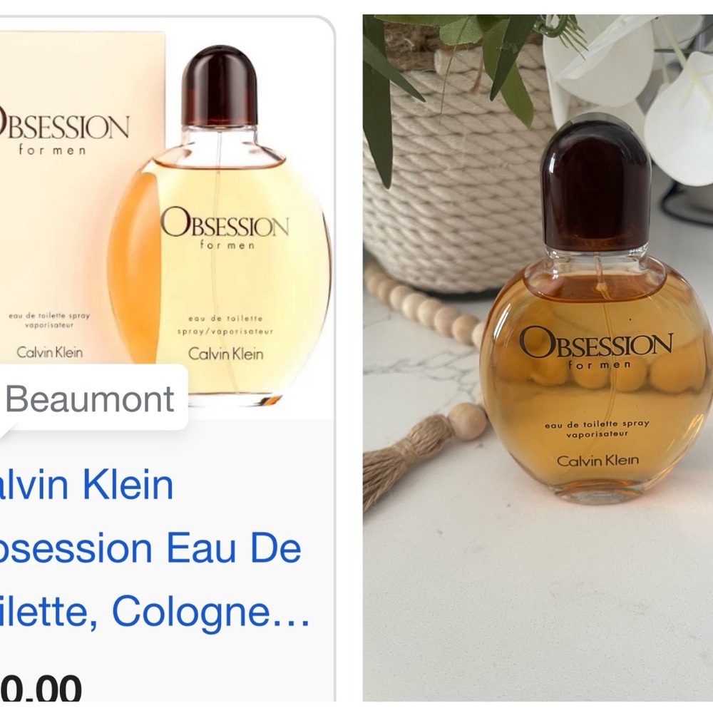 Calvin Klein Obsession Eau De Toilette - Amber and Black
75ml 2.5Fl.OZ